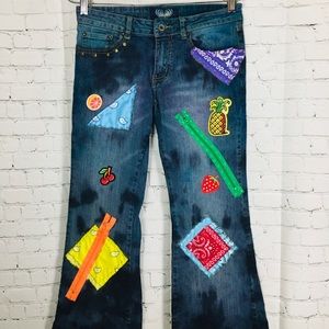 🍒 🍇Very Fun Colorful Patchwork Jeans 🍓🍊